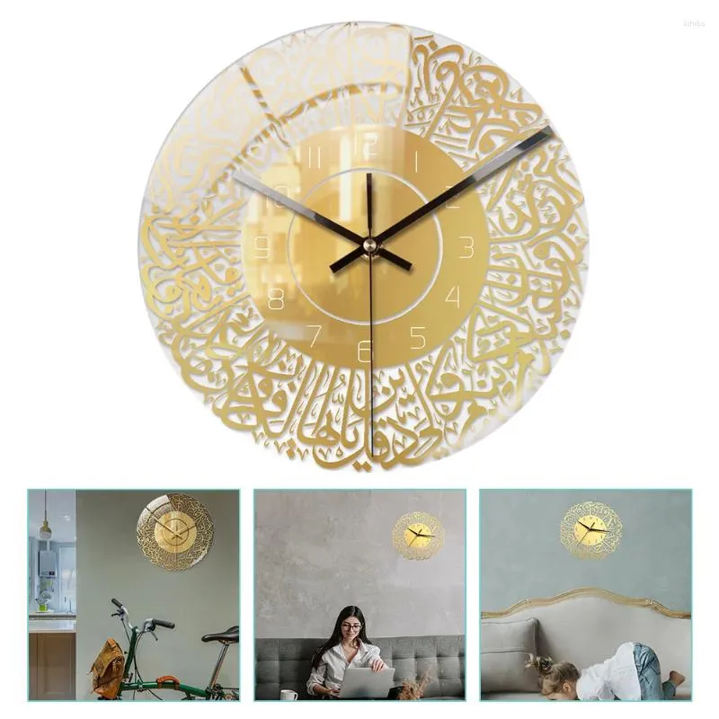 壁の時計家の装飾イスラム教徒の時計の家を温めるギフトミュートフェスティバル装飾Eidオフィス
