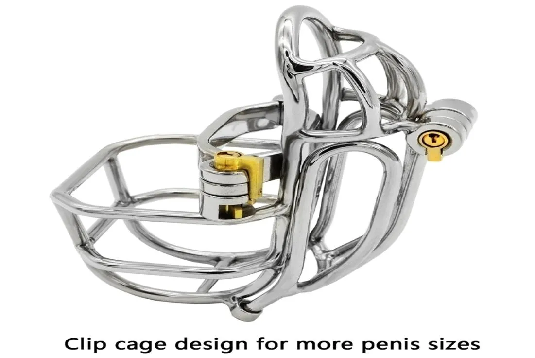 Est Design dispositif détachable en acier inoxydable PA crevaison cage à pénis anneau de verrouillage ceinture de verrouillage furtif 2207046272866