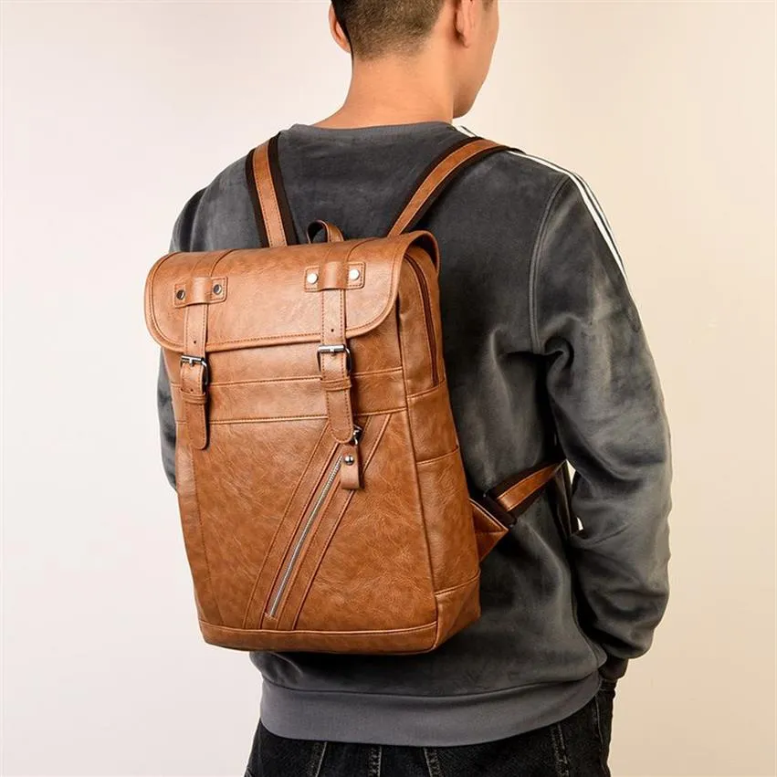 HBP Orange Leisure ryggsäck Fashion Bag Mens ryggsäckar Travvattenkort Street Europa och Amerika Simple School Trend Computer BA229T