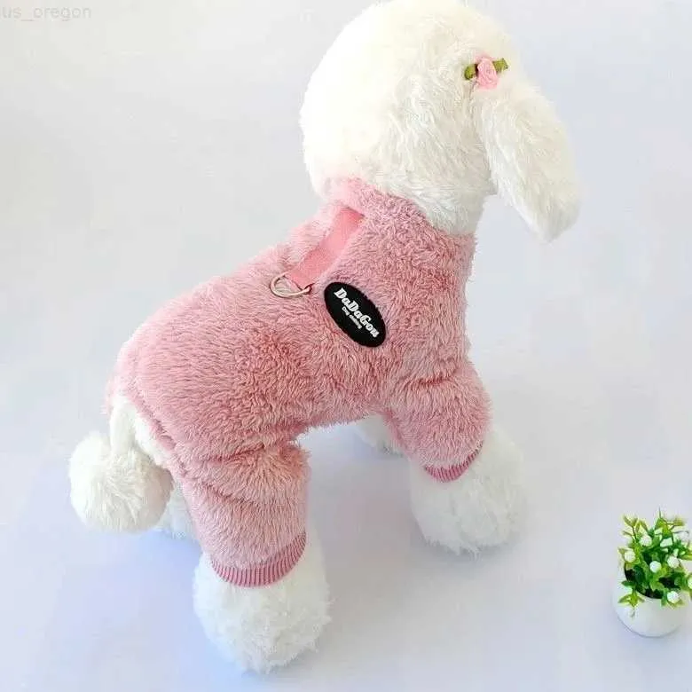 Vêtements pour chiens Multi couleurs quatre jambes combinaisons chaudes pour vêtements pour chiens automne et hiver vêtements pour animaux de compagnie plus récent 2022 salopette pour chien avec anneau de traction