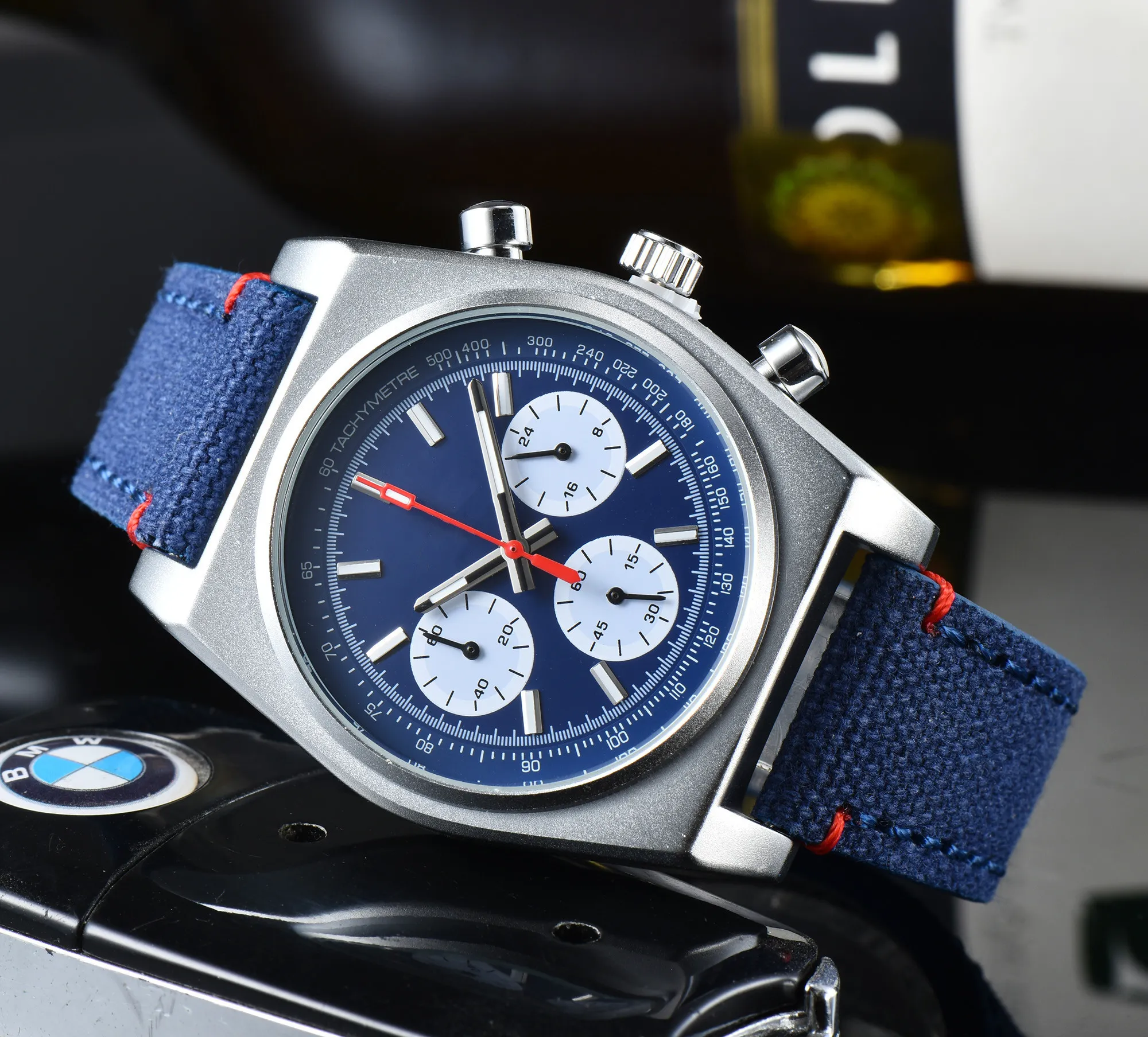 Zegarek zegarki męskie zegarki sześć igieł wszystkie wykładowe kwarc Watch Wysokiej jakości najlepsza luksusowa marka chronograph zegar stalowy pasek mody Mężczyźni