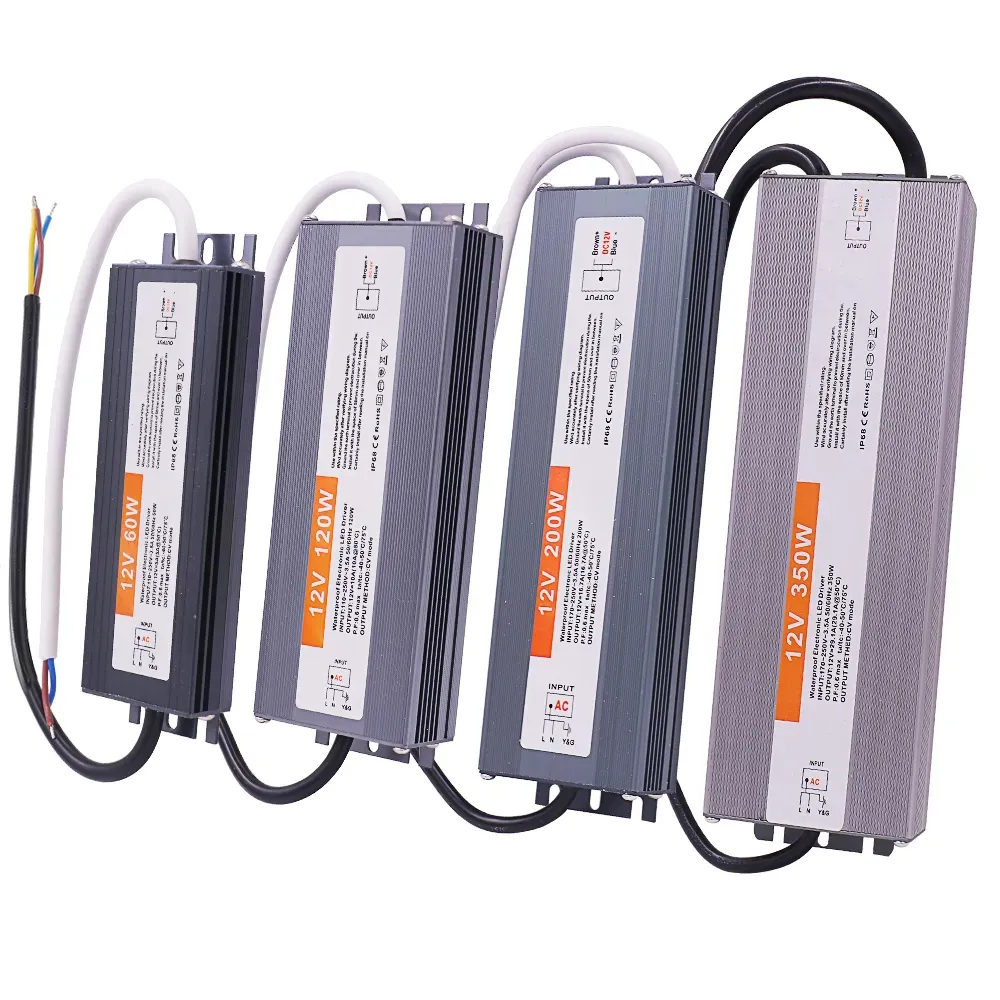 Fonte de alimentação led à prova d'água, ac 110v 220v para dc 12v 24v, adaptador de transformador de interruptor, 60w 100w 150w 200w 300w 400w 500w, driver de led ll