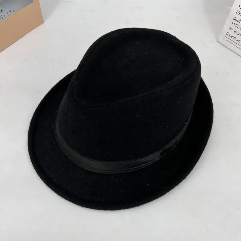 Berretti neri in scala 1/6 cappello da gentiluomo moda pieghevole mago per feste spettacoli teatrali costume top bambini