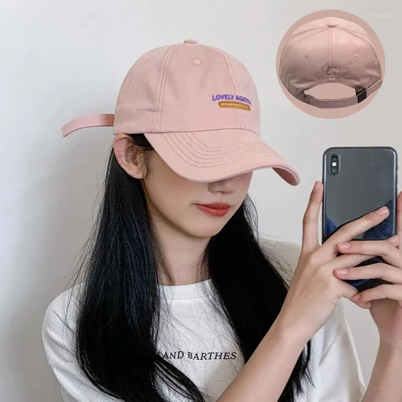 Bonés de bola bonito dos desenhos animados letras bordado boné de beisebol para mulheres homens cor sólida snapback chapéu unisex hip hop pai caminhoneiro chapéus