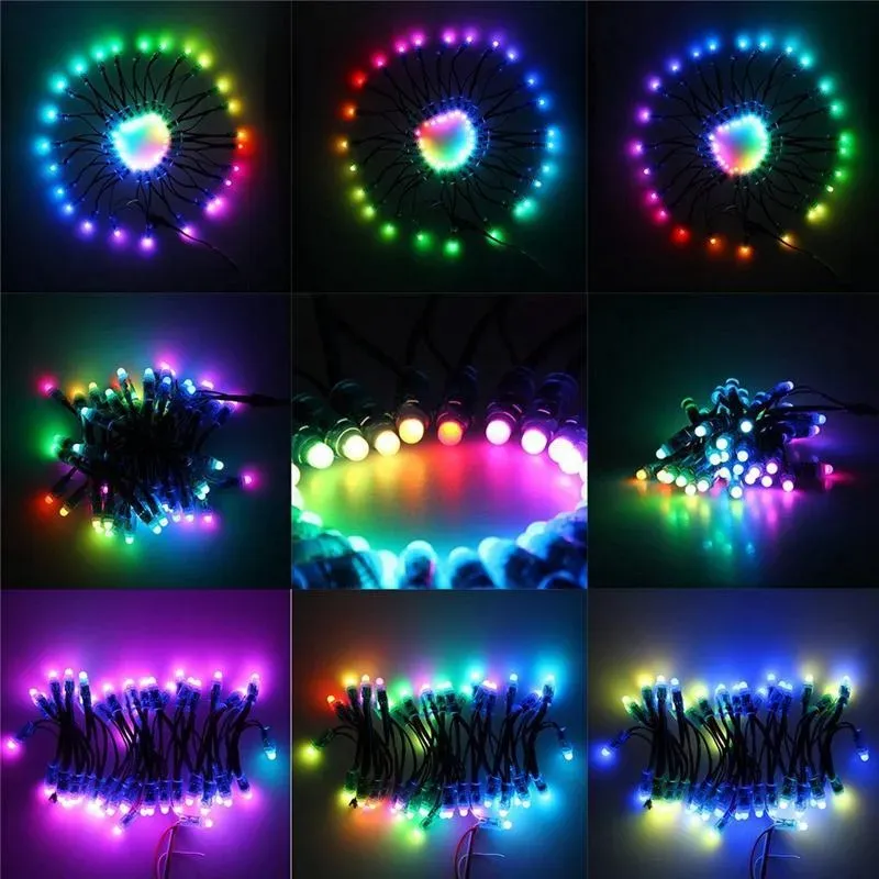 WS2811 IC LED Pixel Module verlichting DC5V 12mm Waterdichte puntlamp RGB Full Color String Kerst adresseerbaar licht voor Letters Sign 11 LL