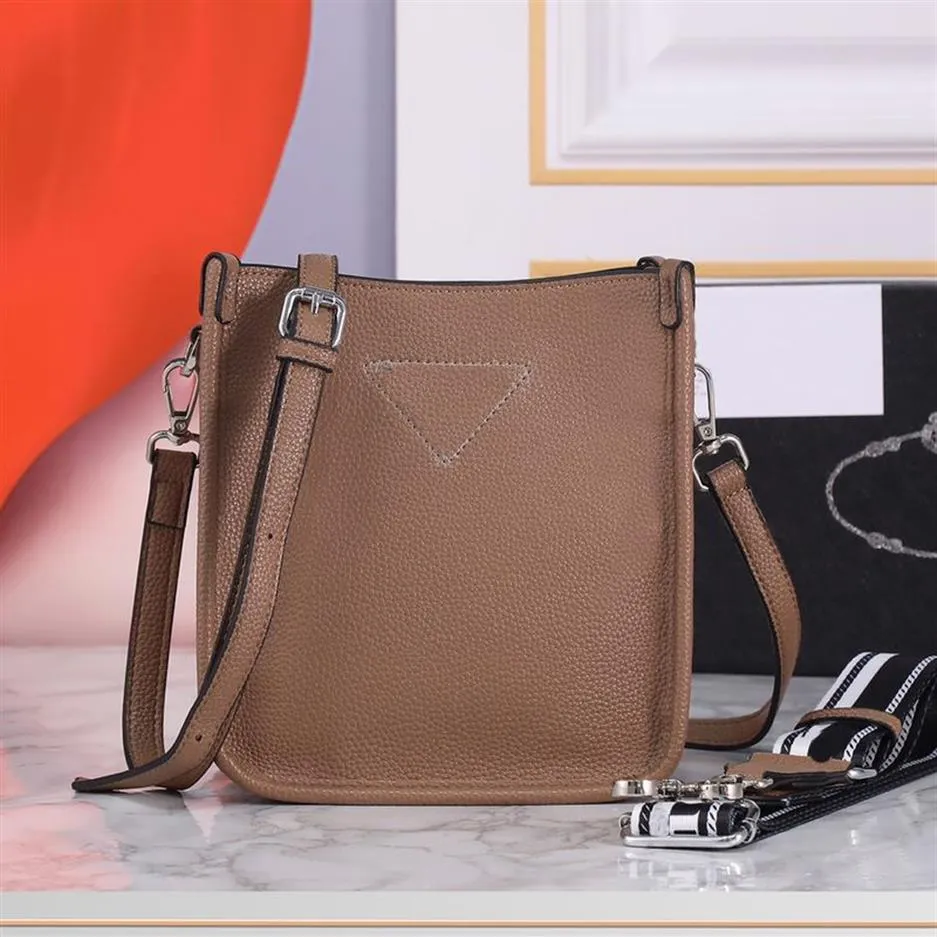 Bakkentas crossbody tassen ontwerper handtassen klep koehide echt lederen dikke schouderband verwijderbare geborduurde letters hasp cl259f