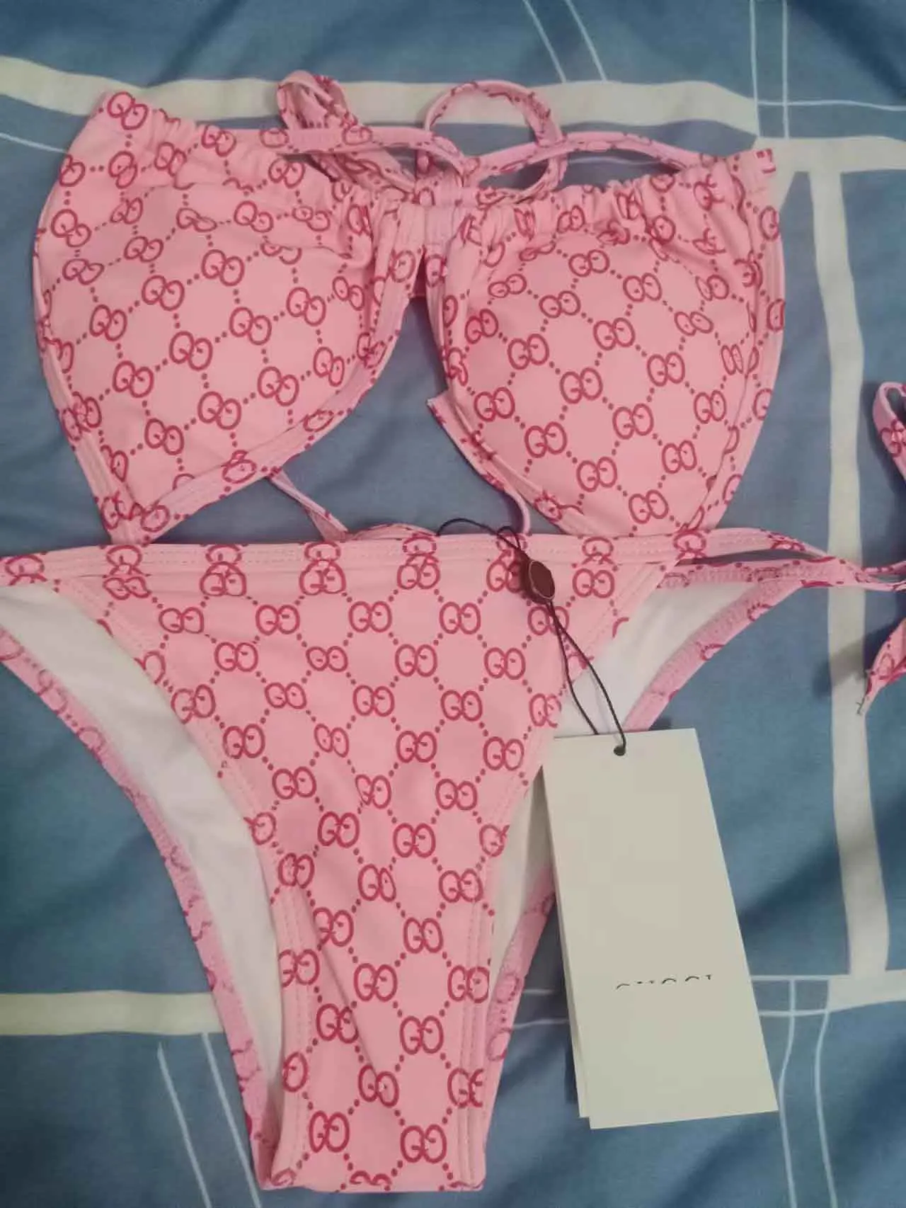 Prawdziwy obraz strzału multi style designerskie stroje kąpielowe letnie seksowna kobieta bikini mody litery drukuj stroje kąpielowe wysokiej jakości damskie garnitury S-xl