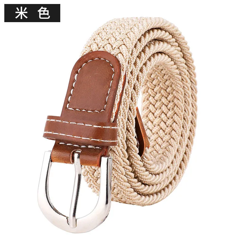 Cintura da donna Cinture elastiche in tessuto elastico in tela Cintura da uomo casual con fibbia ad ago Accessori economici per pantaloni