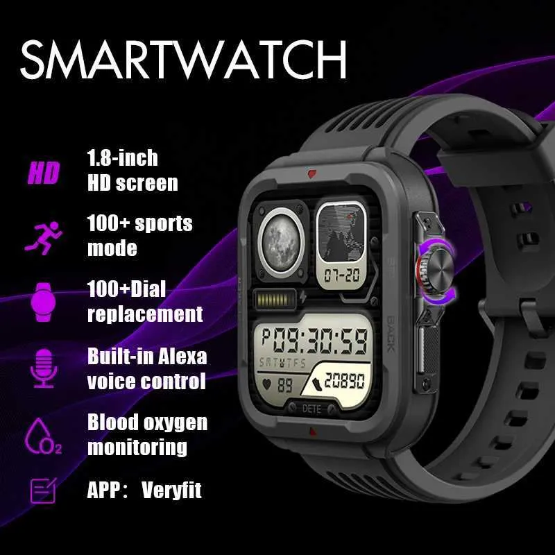 Smart klockor 2024 Simning utomhussport smarta klockor för män kvinnor bluetooth call smartwatch build-in alexa 5atm ip68 vattentät hjärtfrekvens yq240125