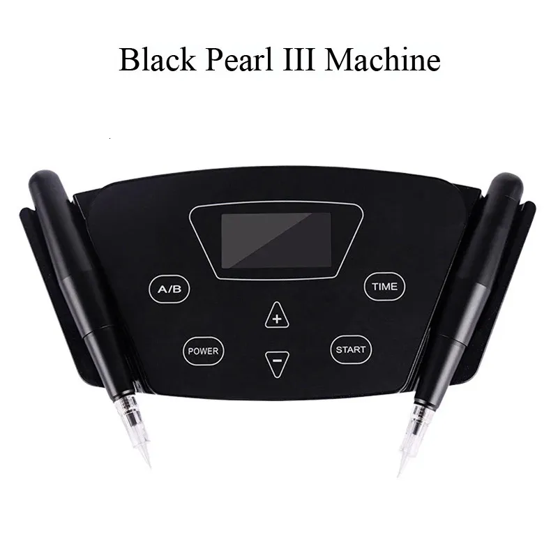 Black Pearl III PMU multifunktionell permanent makeup Tattoo Machine Kit Eyebrow Lip Eyeliner med 2st Tattoo Pen 240124