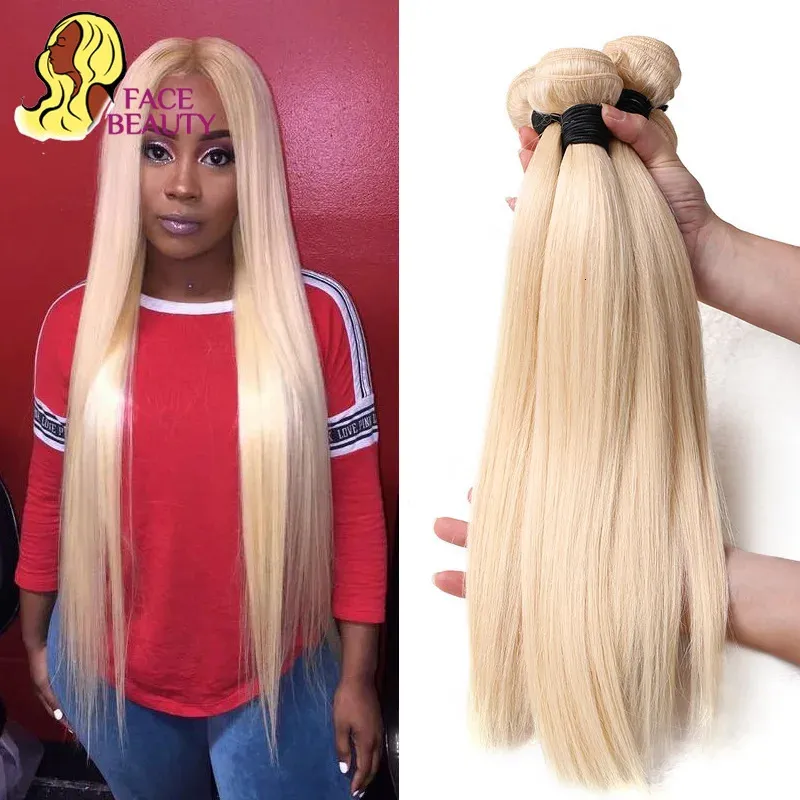 Facebeauty 613 Blonde 134 Brazilian Hair Bundle Straight Weave Remy Human Hair Weft 26 28 30 32 34 36 38 40 Inch 240118