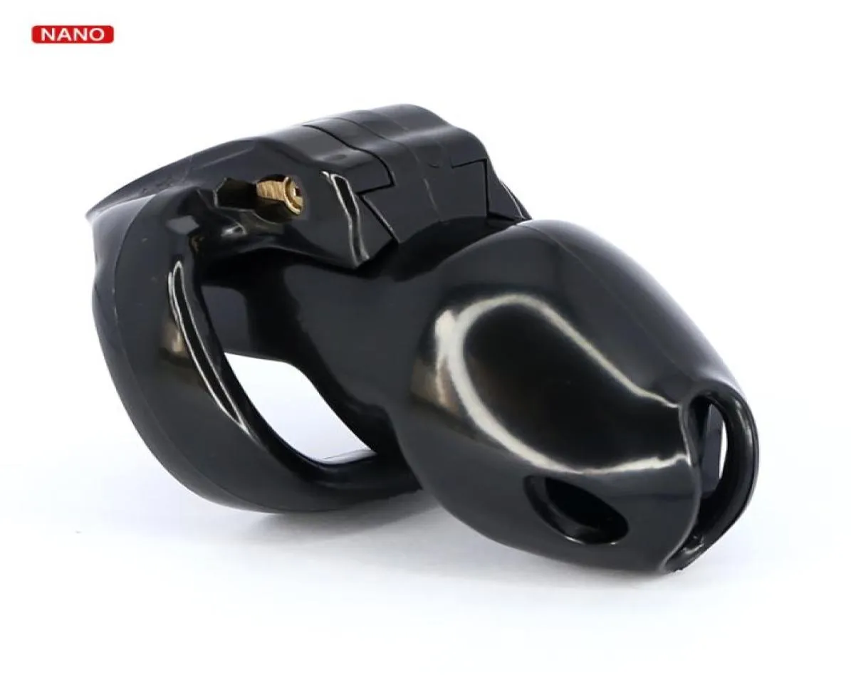 2020 New Cock Cage HT V4 Black Biosurced Resin Male Device Set Penis Ring Bondage Belt Fetish Adult Sex Toys5529945