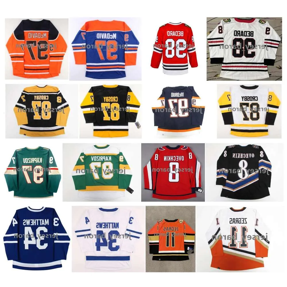 Blackhawks Connor Bedard Hockey Jersey Chicago Wild Kirill Kaprizov Sidney Crosby Auston Matthews Maple Leafs Trevor Zegras Ducks Alexan 75