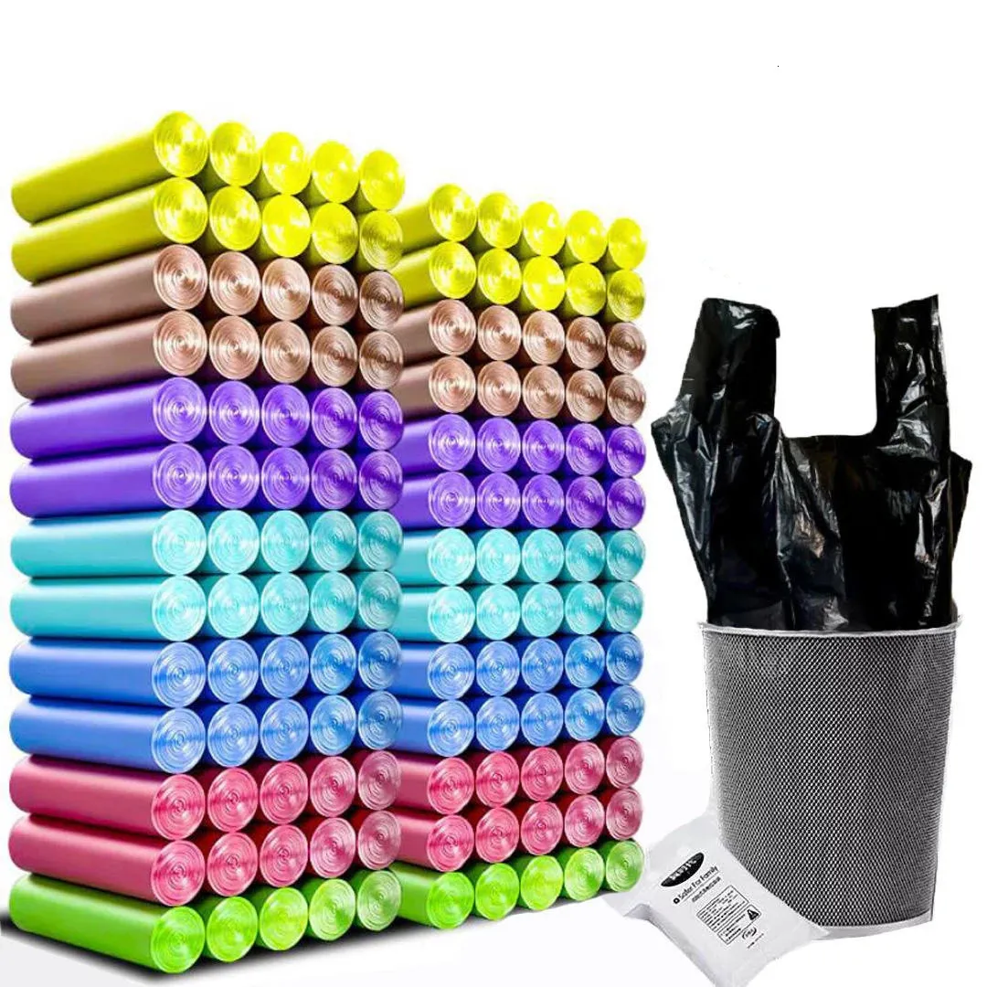 garbage bags disposable trash big waste bag can bin storage box holder kitchen home convenient 240125