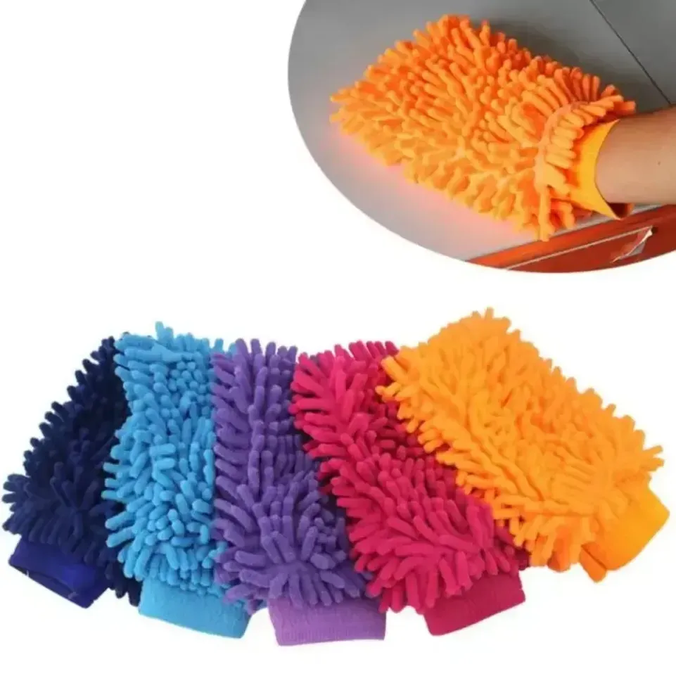 Microfiber Scratch-Free Car Wash Mitt Gloves Double Sided Household Cleaning Tools Cleaning Gloves-Organization Mitts thick CPA4679 0125