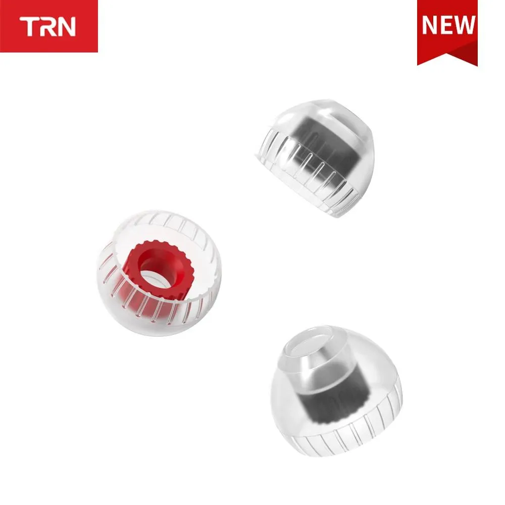 Hörlurar TRN T EARTIPS Silikon Eartips Memory Earplugs Double Support Structure Earphone 3 Par Hörlurar Huvudsäng Earbjudningar Hörlurar