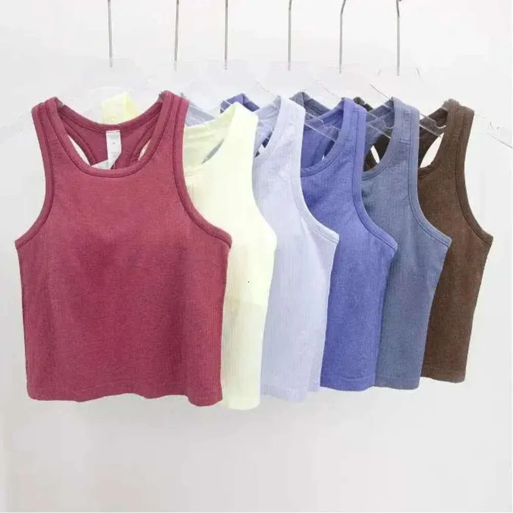 Lu-23 Yoga-BH Align Tank Damen-Sport-BH Klassisch beliebt Fitness Butter Soft Tank Gym Crop Yoga Weste Schönheit zurück stoßfest mit Remova 70