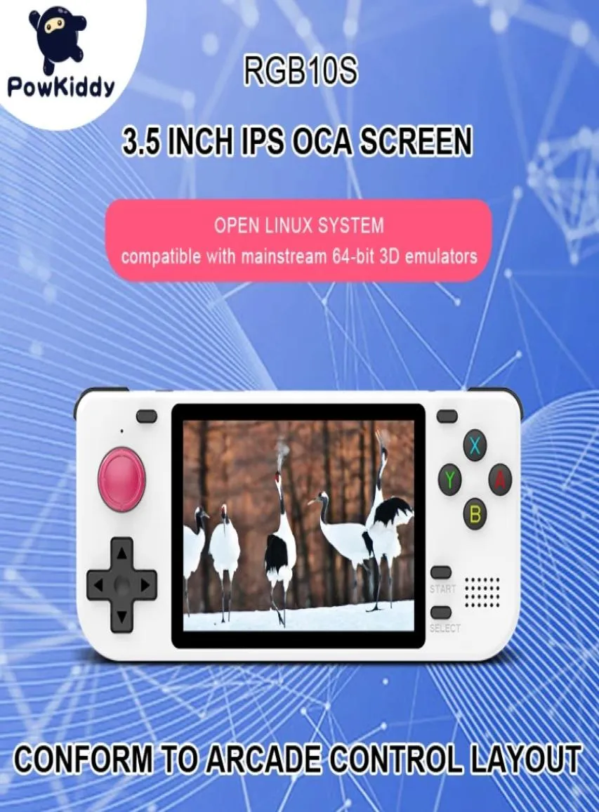 Portable Powkiddy 35 inch IPS Screen RGB10S Game Console Open Source With 3D Joystick Retro Handheld Video Games Consoles With Wi9111879