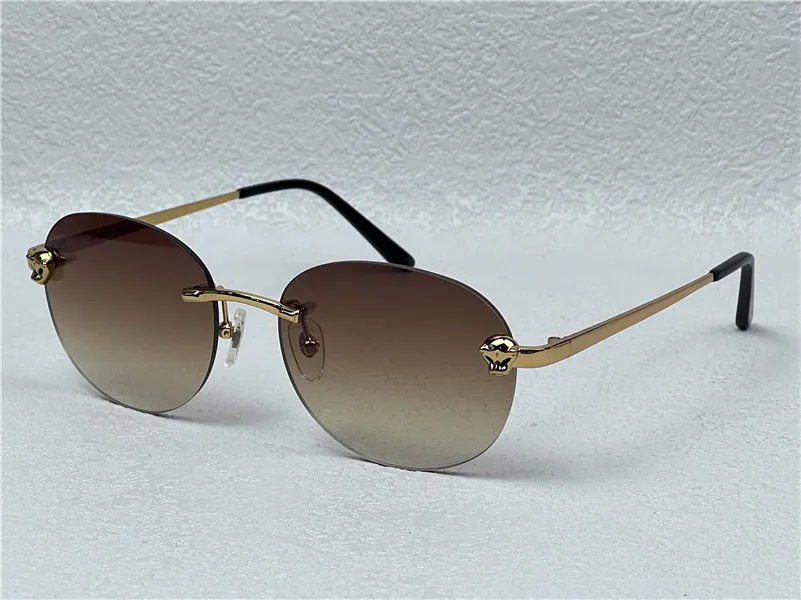새로운 패션 남성 선글라스 라운드 레트로 프레임 0028 금속 동물 림리스 안경 현대 빈티지 인기있는 디자인 안경 최고 품질 케이스
