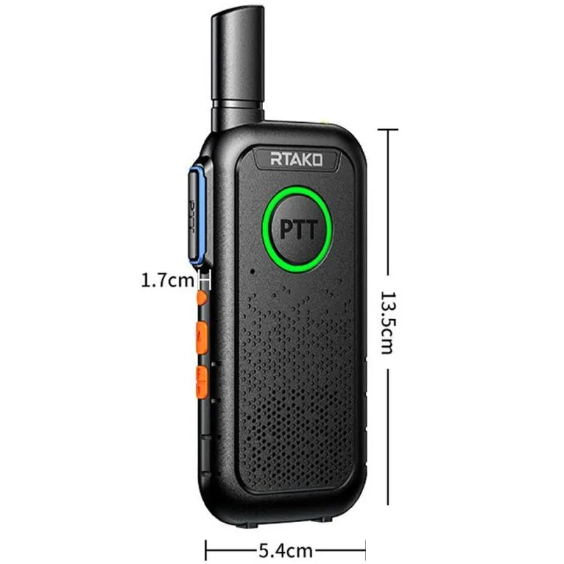 Walkie Talkie Paquete de 2 piezas El Sitio de construcción Civil Micro Tra Thin Wireless Handheld Outdoor High Power Mini 5Km 10Km Drop Delivery El Ot8Np