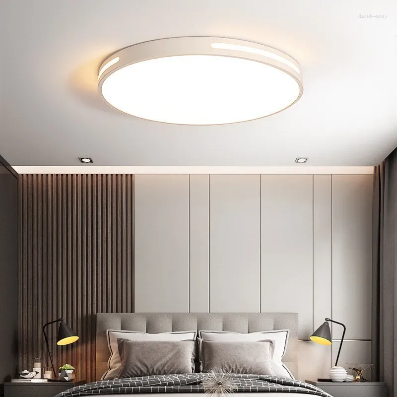 Tavan Işıkları Modern Basit Dimmer Dekoratif Led Lambalar Yuvarlak Yatak Odası Oturma Odası Dikdörtgen Ultra-İnce İç Mekan Işık