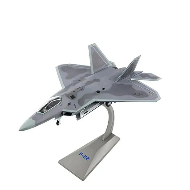 Modelo de avión JASON TUTU, avión de combate de aleación a escala 1/72, F-22, avión de la Fuerza Aérea de EE. UU., modelo F22 Raptor, aviones 240118