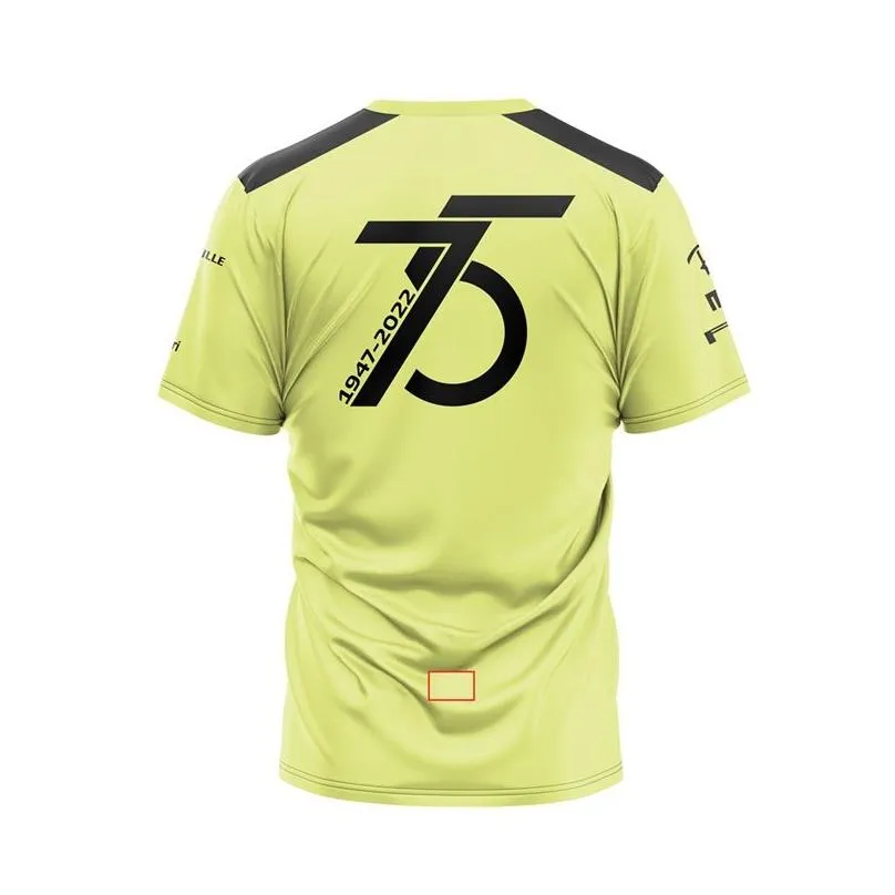 f1 team 2022 yellow special edition short sleeve sports t-shirt men