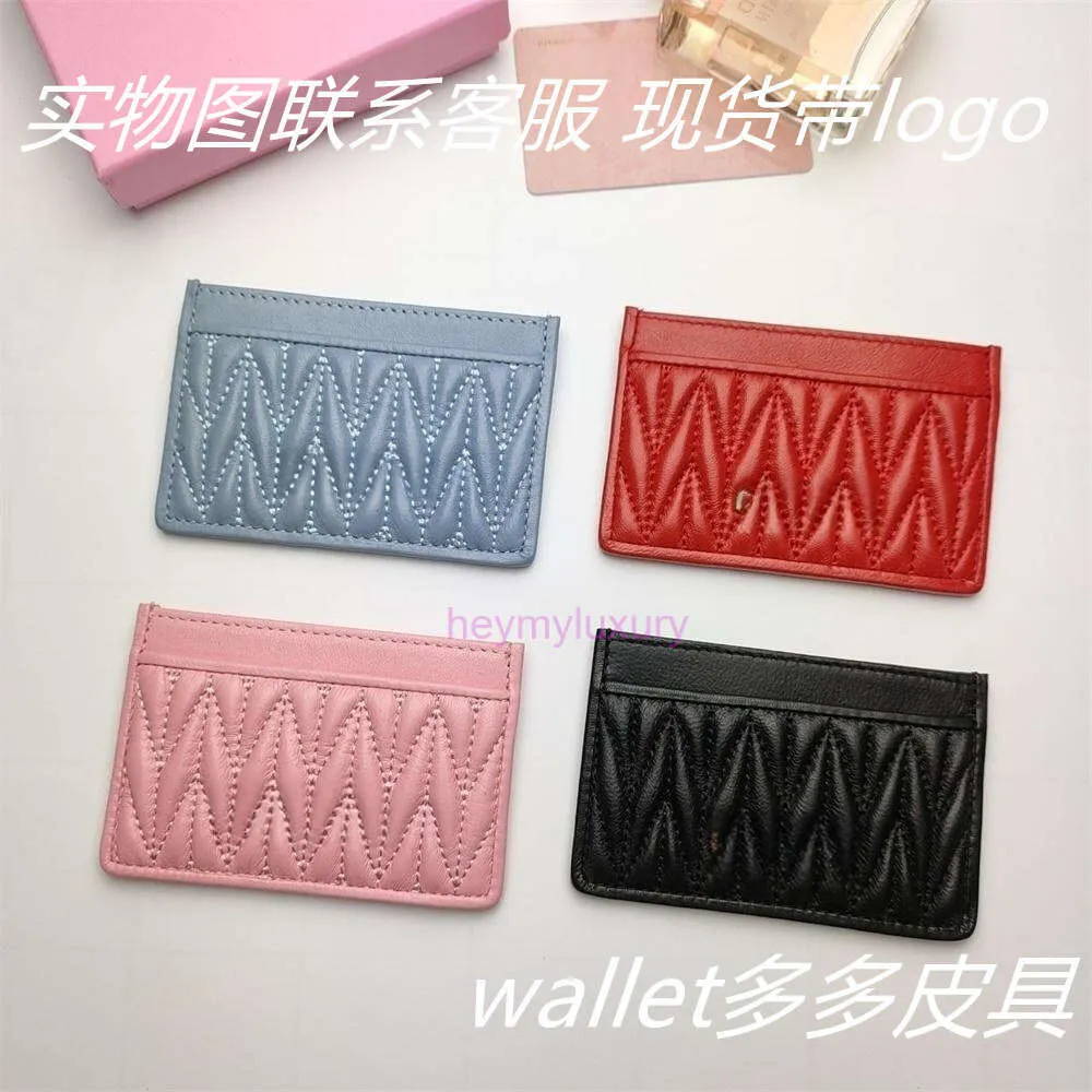 card holder miui wallet Commuter Card Bag Thin One Piece Real Leather Card Cover Open Coin Bag Storage Bag Small and Portable Versatile