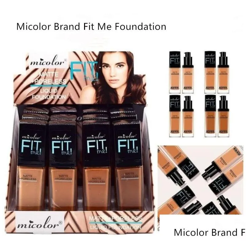 Foundation Micolor 5 Shades Fit Me Matte Add Porneless Liquid Makeup Concealer Flerage Flawless 35ml Drop Delivery Health Beauty Face Ott5w