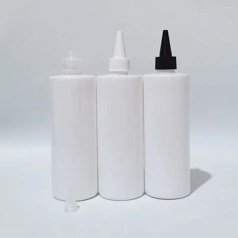 Garrafas de armazenamento 20pcs 350ml plástico branco vazio com tampa superior de torção recipientes de embalagem de sabão líquido recipiente de espremedor de cola