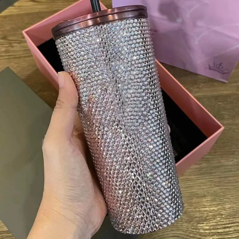 Shiny Diamond Thermos Cup Light Luxury Insulation Stainless Steel Water Cups