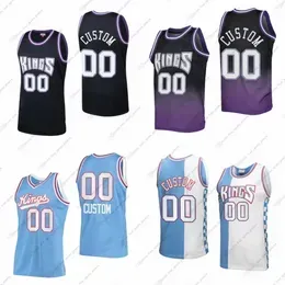 2000 Retro Mitchell and Ness Basketball Jersey Jason Williams Oscar Robertson Mitch Richmond Webber Peja Stojakovic Mike Bibby Bob Davies Arnie Risen