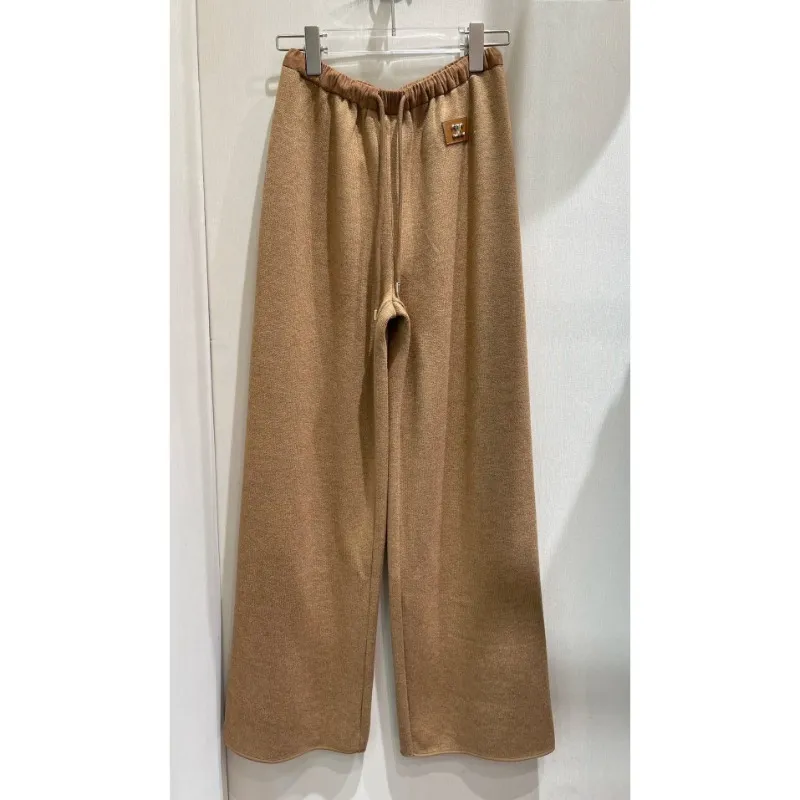 Casual byxor Fashion Drawstring Fleece Sticked Women Pants