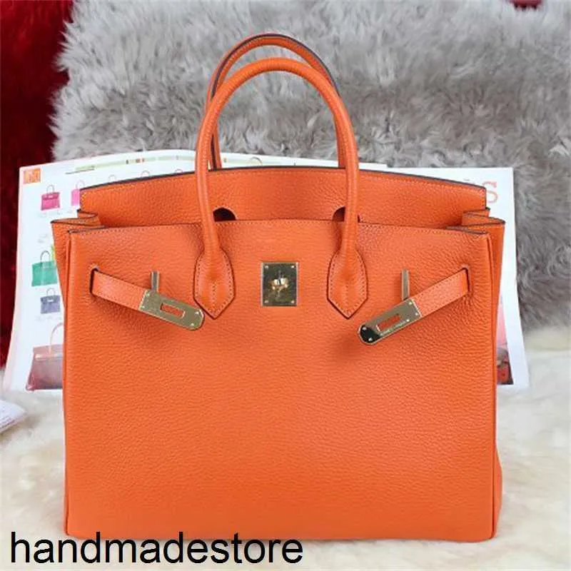 Echtes Leder BK Designer Platinum Bag Handbags Familie Frauen Honig Wachs Faden genäht Originalhandbuch Togo Litchi Muster Frauen handgefertigt