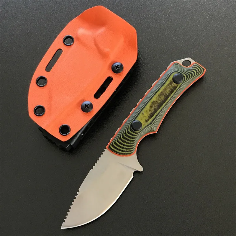 BM15017 Survival Recht Mes 8Cr13Mov Satijn Drop Point Blade Volledige Tang G10 Handvat Outdoor Camping Wandelen Vaste messen met Kydex