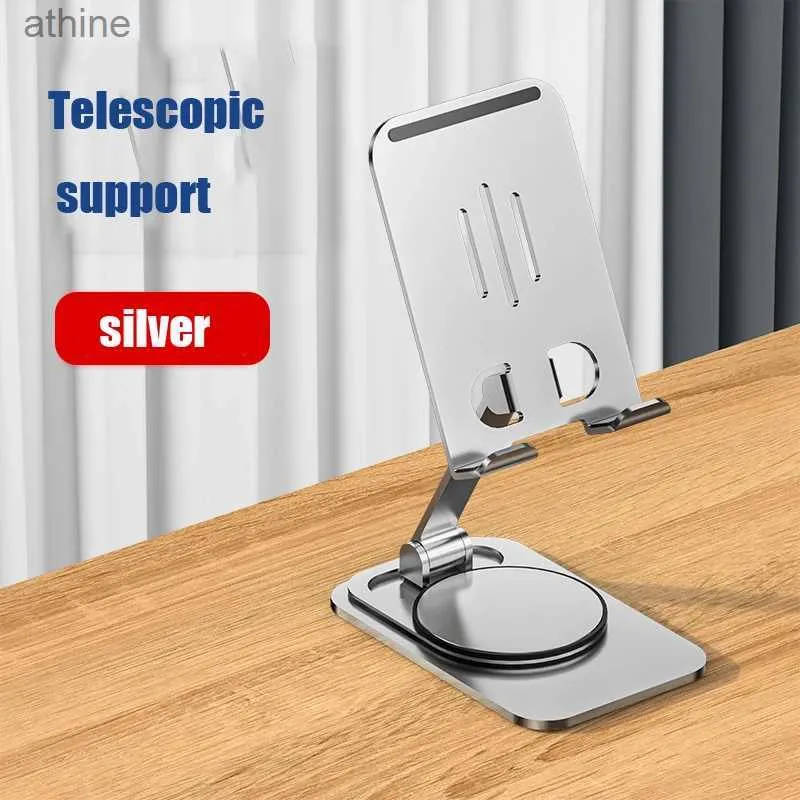 Tablet PC står 360 Rotation Justerbar vikning av aluminiumlegering Metall Stand Bracket Multifunktionell antislip Portable Desk Phone Holder YQ240125