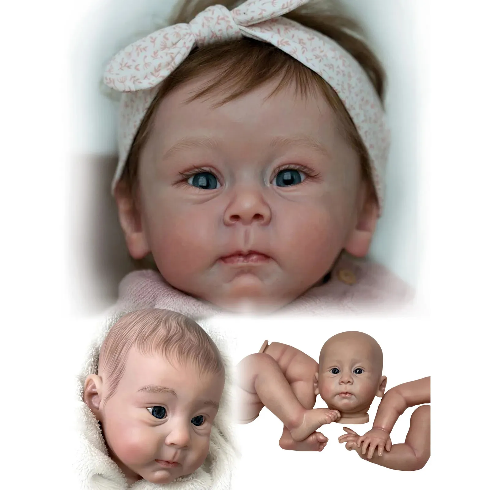 55CM Huxley Reborn Kits Realistic Painted Blank Vinyl Doll Kit Unfinished Unassembled Parts 240119