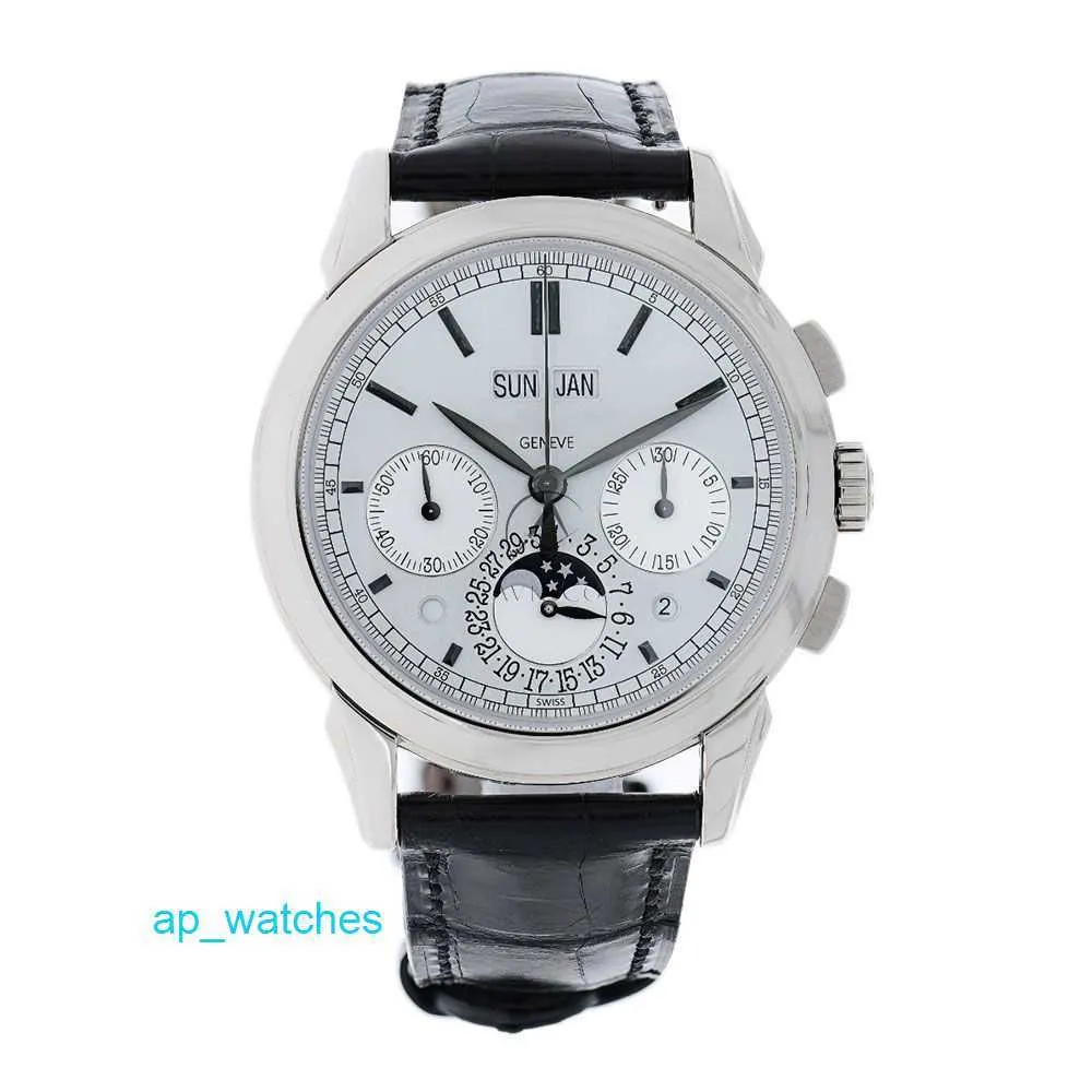 Montre-bracelet de luxe Pateksphilipes Complications 5270G Montres pour hommes Automatique Or blanc 18 carats, Cadran argenté 41 mm Montre mécanique FUN A2D4