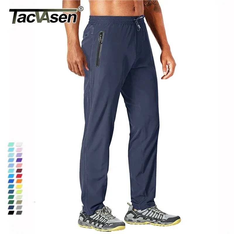 TACVASEN Pantaloni da esterno Uomo Quick Dry Dritto Pantaloni da trekking da corsa Elastico Leggero Yoga Fitness Esercizio Pantaloni sportivi Pantaloni da jogging 240122