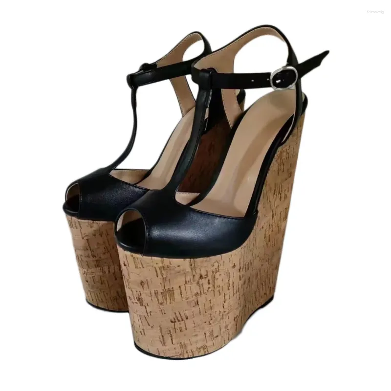 Sandalen DIZHUANG Schuhe Sexy Damen-Sandalen mit hohen Absätzen. Etwa 20 cm Absatzhöhe. Sommerschuhe mit Keilabsatz. Größe 34-46