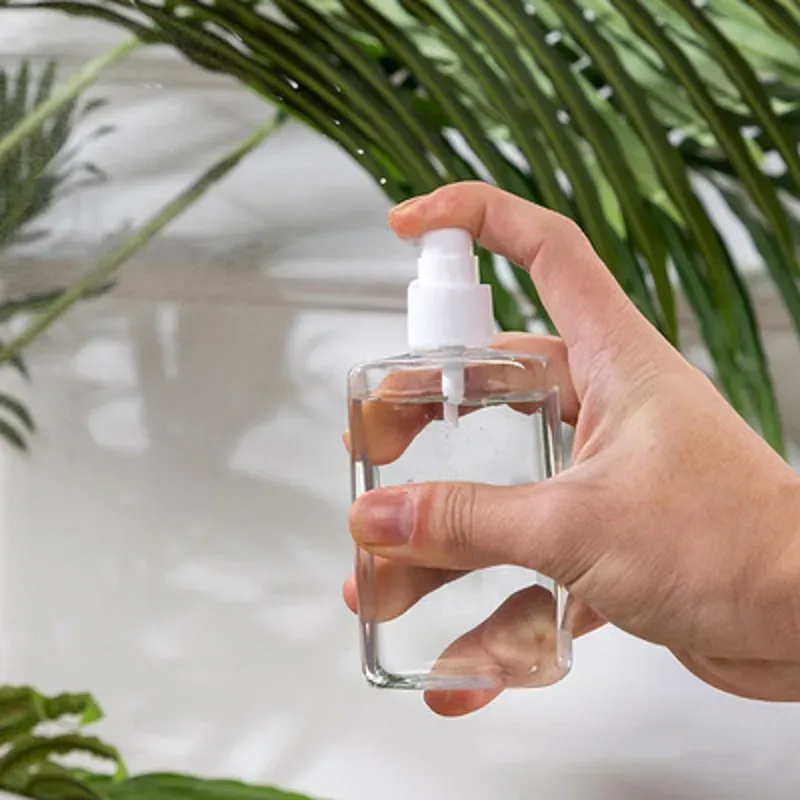 100ml transparent spray square flat bottle pet disinfectant alcohol bottles hand sanitizer sub-bottle