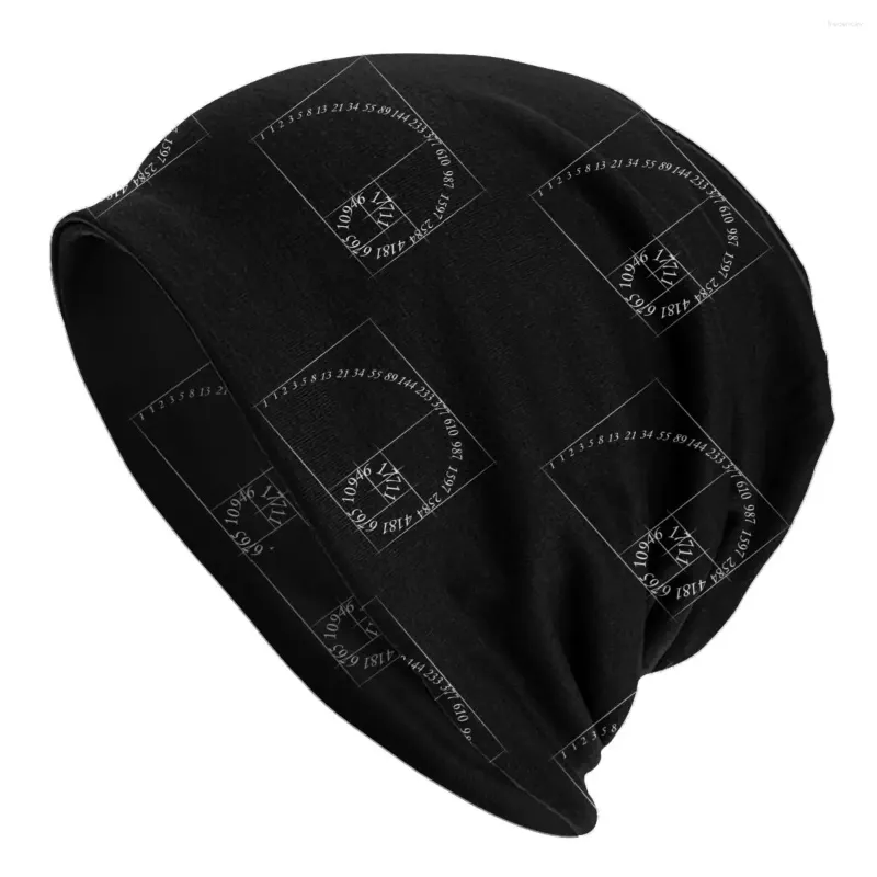 Beralar Fibonacci Sıra Numaraları Beanie Hats Altın Oran Örme Şapka Açık Hava Spor Başlığı Saray Erkek Kadın Unisex Caps Street Bonnet