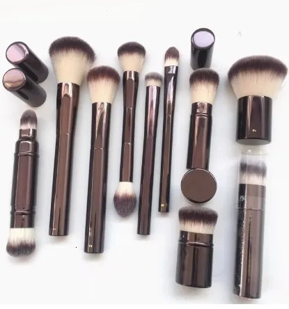 Hg timglasmetallhandtag Makeup Brush Powder Powder Foundation Eyeshadow Eye Concealer Brush Makeup Blend Set 231102