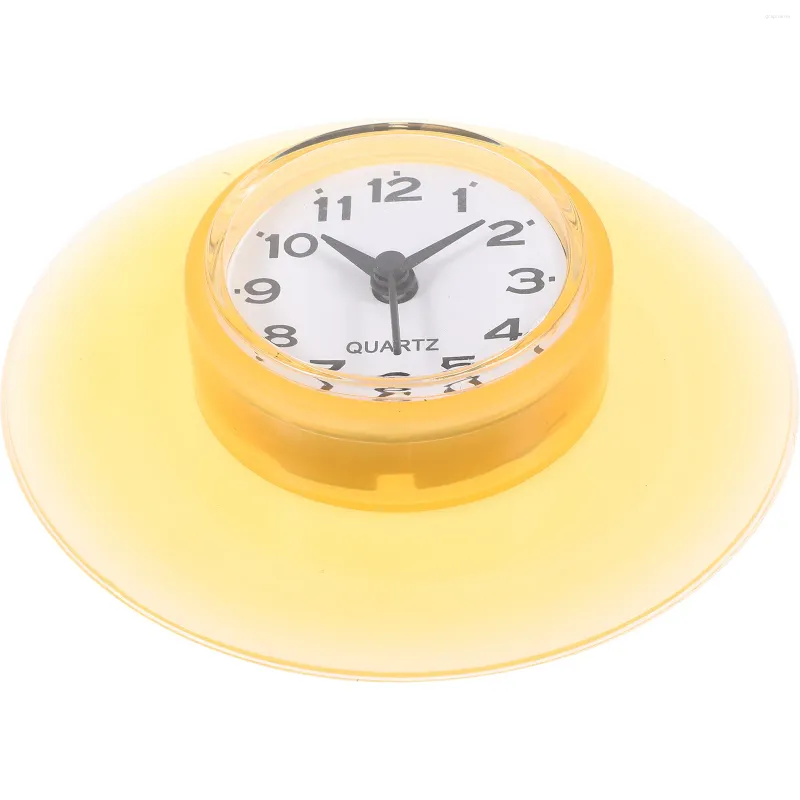 Orologi da parete Orologio da bagno a ventosa Arredamento moderno Resistente all'acqua Ornamento da cucina in plastica Piccolo per soggiorno Ufficio