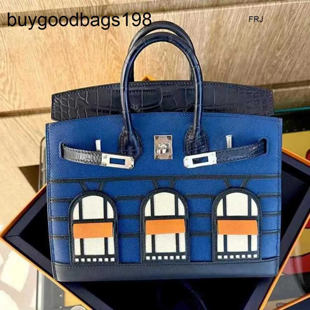 Designer Bags Womens Handbags House Bag Tote Bag Fully Handstitched House Epsom Leather witAmerican Alligator Large Carrying for Women Have Logo Fr