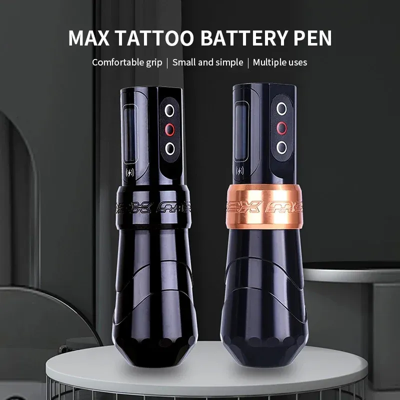 Professional Wireless Tattoo Machine Pen Battery Wired Dual Use Coreless Motor with Battery Permanent Makeup Tattoo Artist 240124