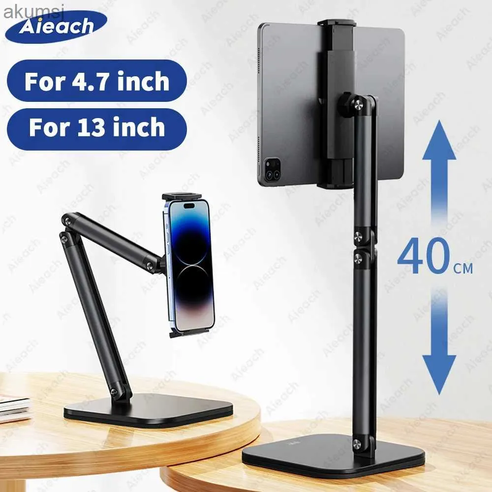 Tablet PC Stands Tabletten smartphones desktop stand 360 graden 40 centimeter metalen tablet ondersteuning houder YQ240125