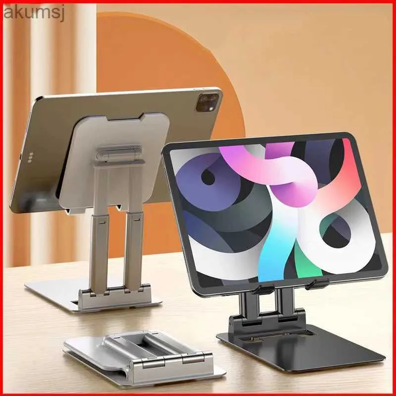 Tablet PC STANDIONLAR Katlanabilir Tablet Stand Masa Masası Telefon Tutucu Alüminyum Alaşım Güçlü Destek İPad Matepad İPhone Aksesuar YQ240125