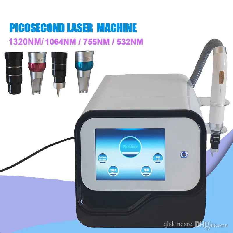 Portable Picosecond Pico Laser Tattoo Removal Machine Pigment Eyeline Spots Remover 4 Wavelength Q Switched ND Yag Facial Laser Skin Care Salon Home Use