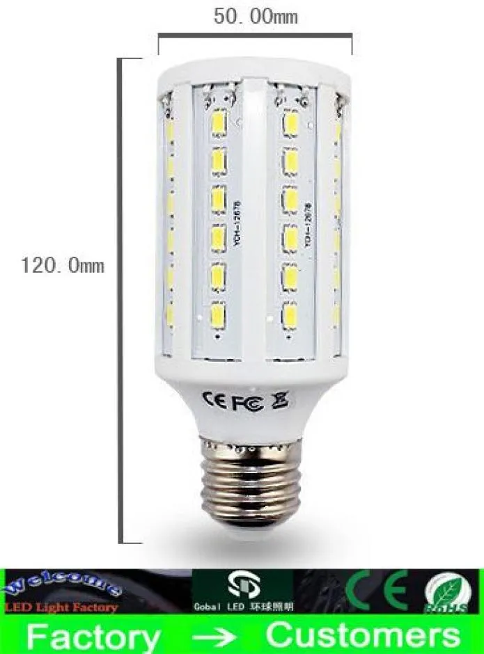 30ピースLEDコーンバルブライト15W E27 LED電球E14 B22 5630 SMD 60 LED 1800LMエネルギー貯蓄ライトランプ110V130V 220V240V高PO3366099